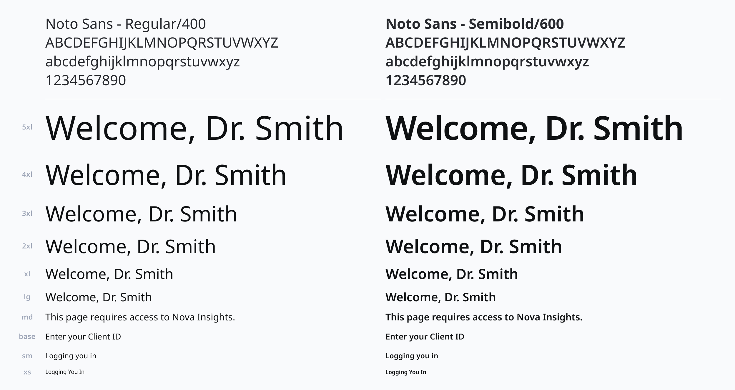 OlySense typography scale and font tokens
