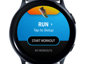 Watch start screen